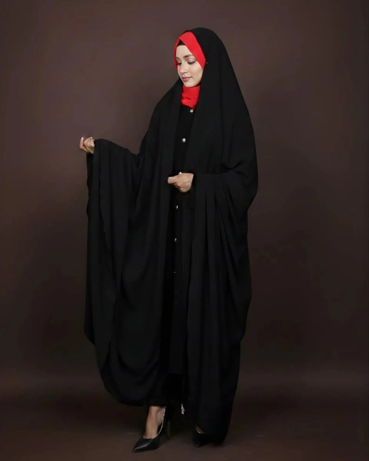 Luxury Black Persian Chador – Full Length Modest Prayer Cloak