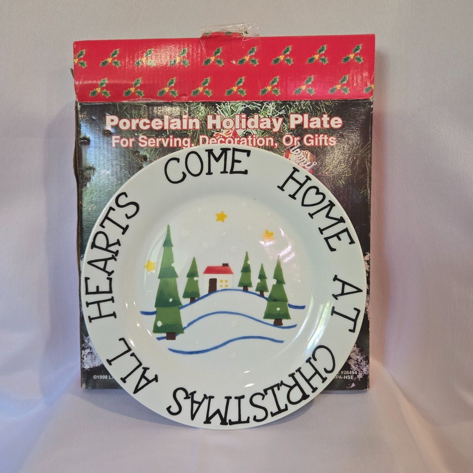 Vintage 1998 LTD Commodities Porcelain Christmas Plate (with box)