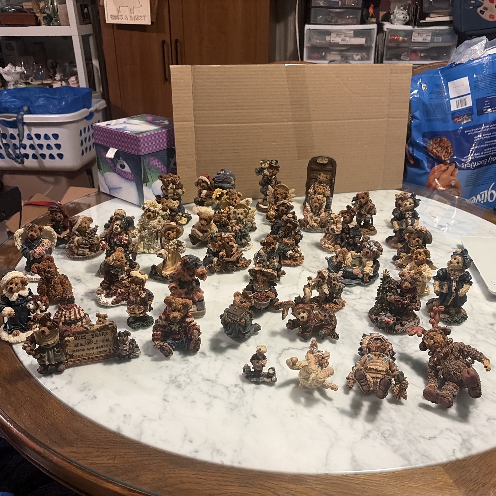 Huge Wholesale Lot of 48 Vintage Boyds Bears Resin Figurines Bearstone Series