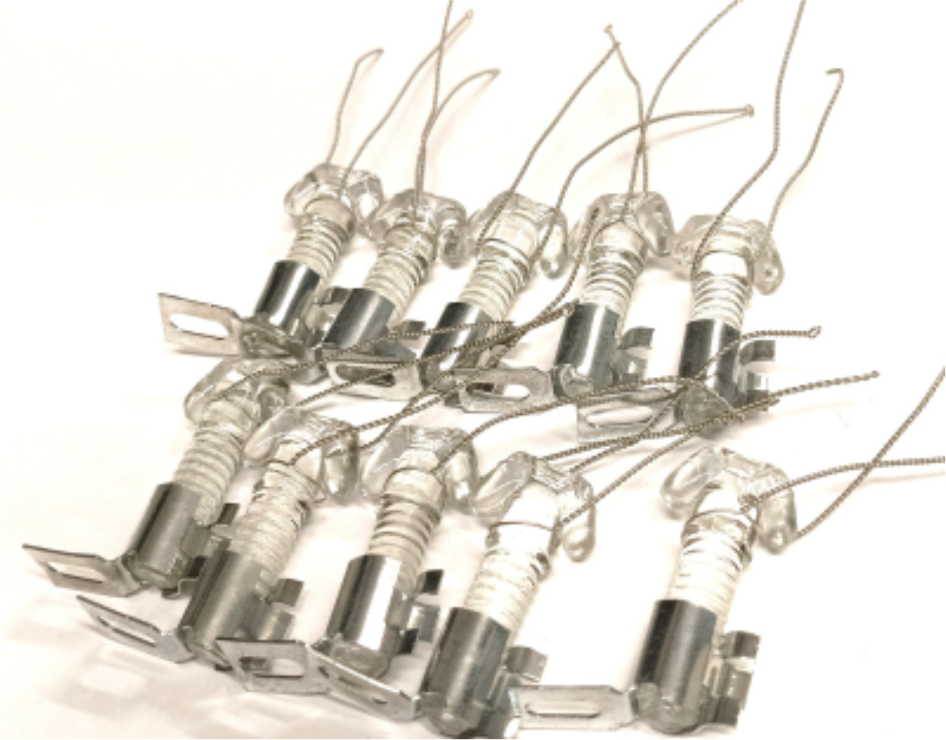 Metal Base Neon Tube Support with assembled with tie wire (Bag of 10)