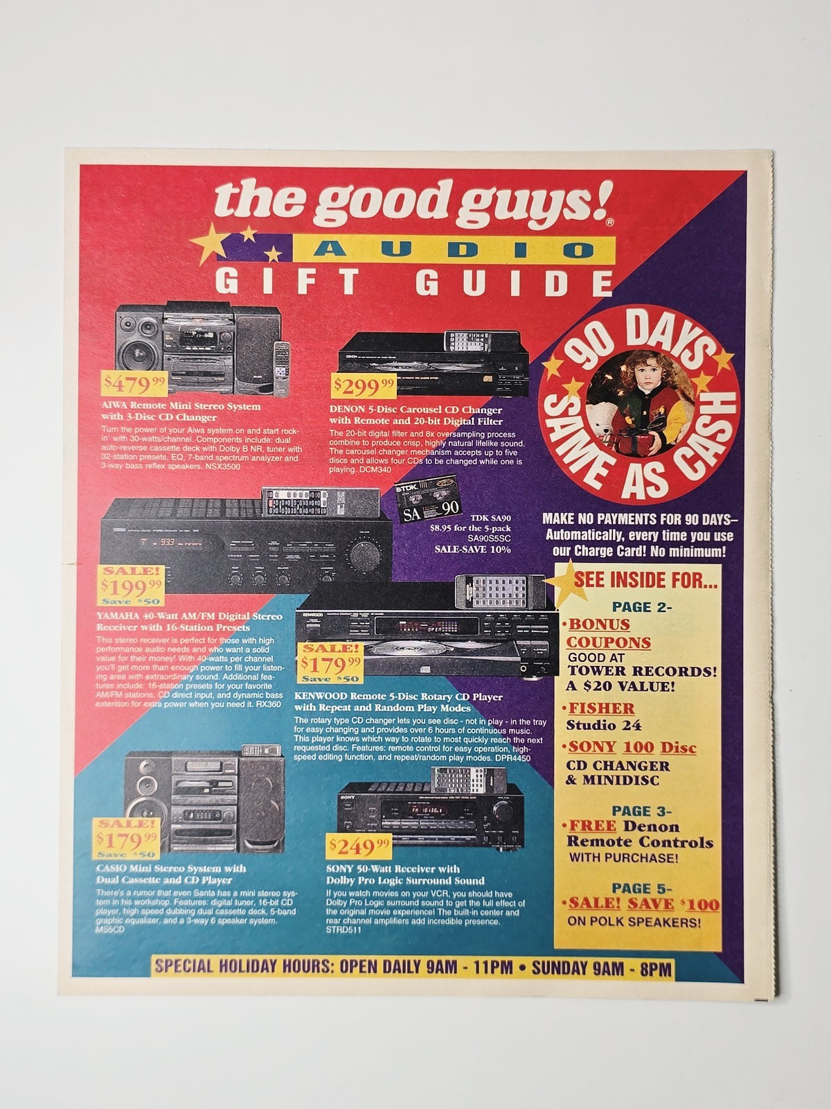 The Good Guys 1993 Holiday Gift Guide Sony Pioneer Electronics Circular Sale