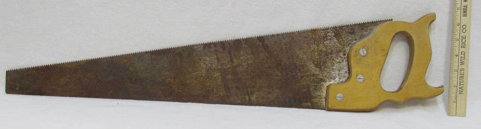 Hand Saw Wood Handle Disston Carpenter 26 Inch Blade USA Made