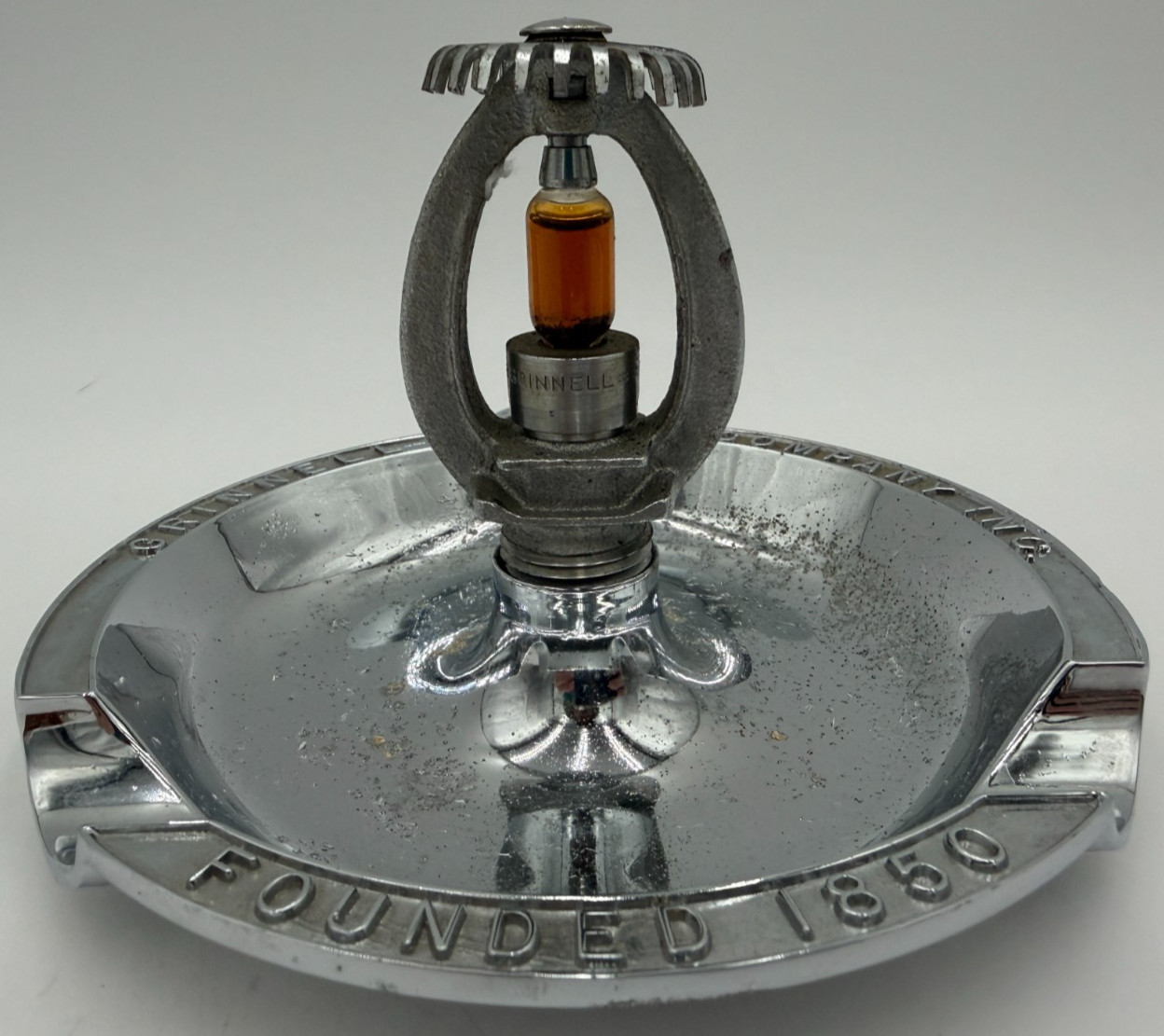Vintage Grinnell Fire Company Extinguisher Sprinkler Head Ashtray Quartzoid Vintage Grinnell Fire Company Extinguisher Sprinkler Head Ashtray Quartzoid
