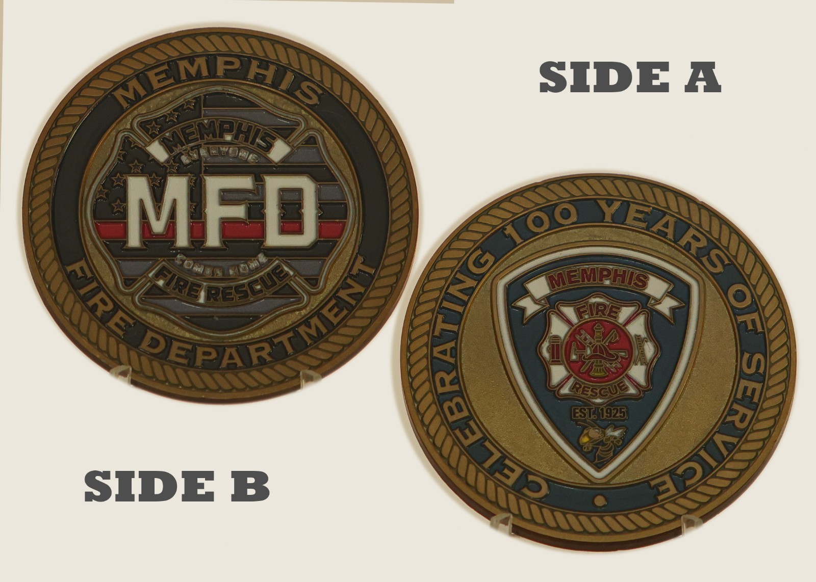 Memphis Fire Department 100th Anniversary Challenge Coin  1#23