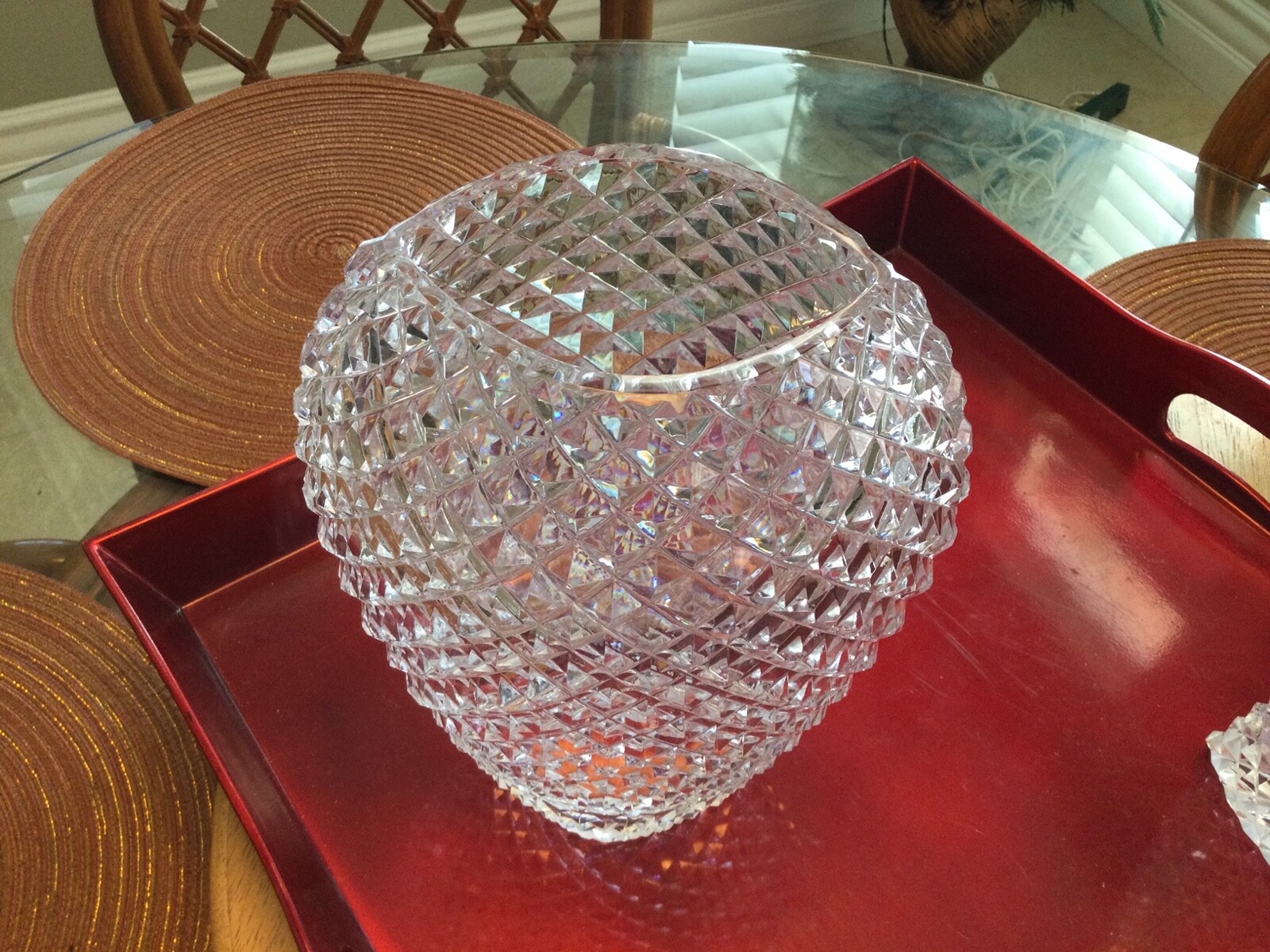 Stunning Vintage ABP Diamond Cut Tall Leaded/Cut Crystal Vases (2 Styles)c.1900'