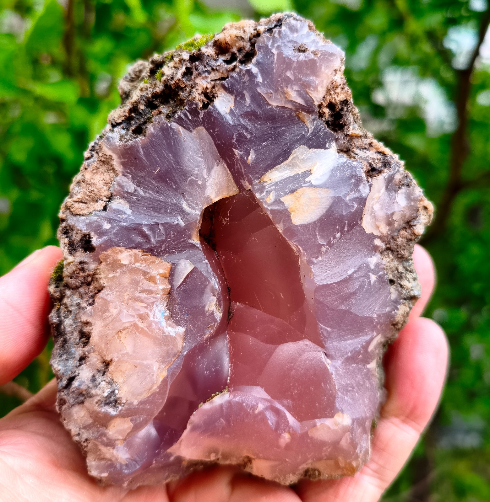 Beautiful Raw Pink  Botryoidal Agate