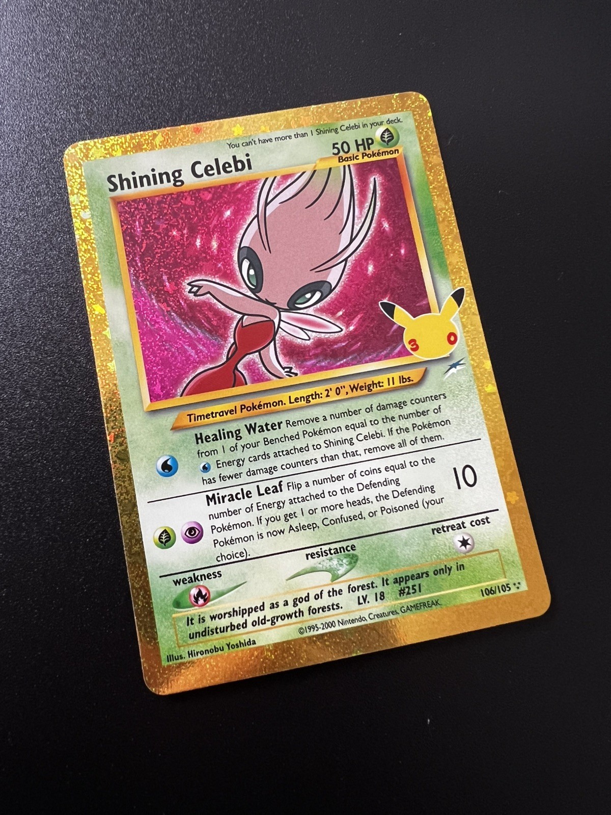 Shining Celebi 106/105 Classic Collection 30th Celebration Pokemon TCG