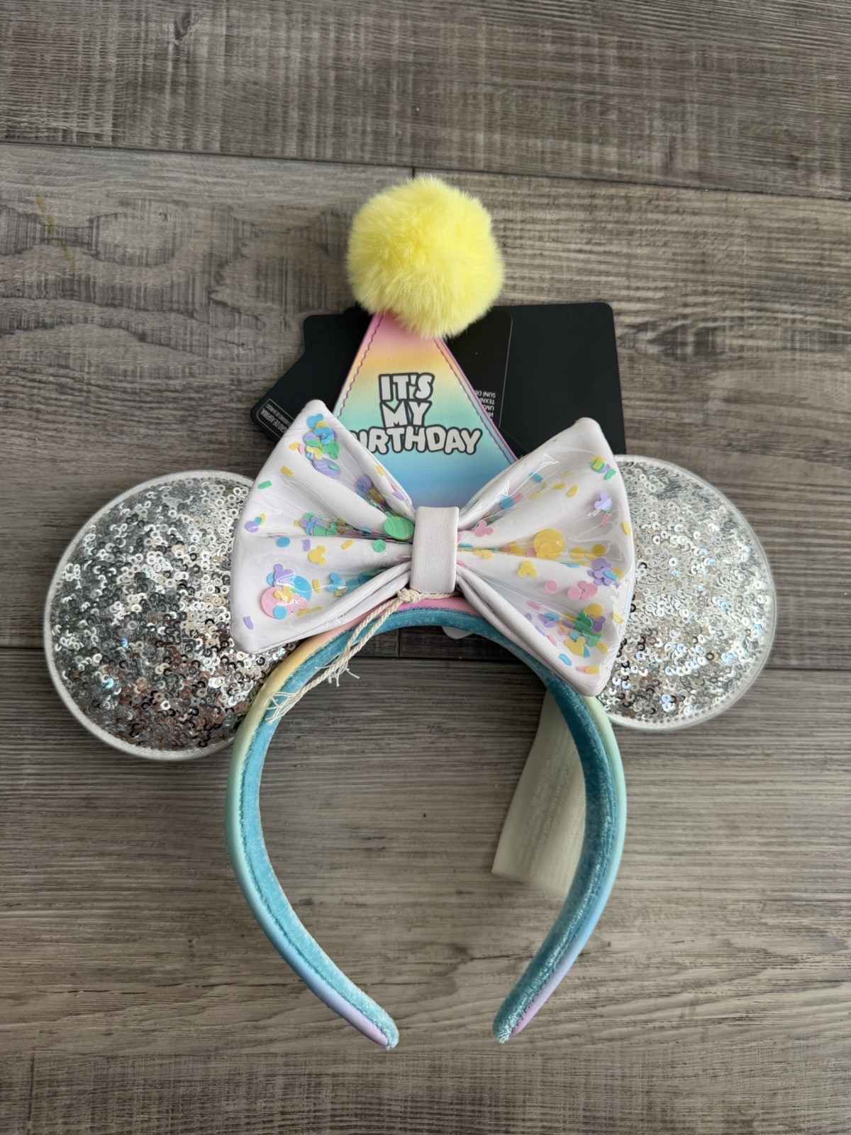RARE Loungefly Disney  Sequins Its my Birthday  Ears New With Tags