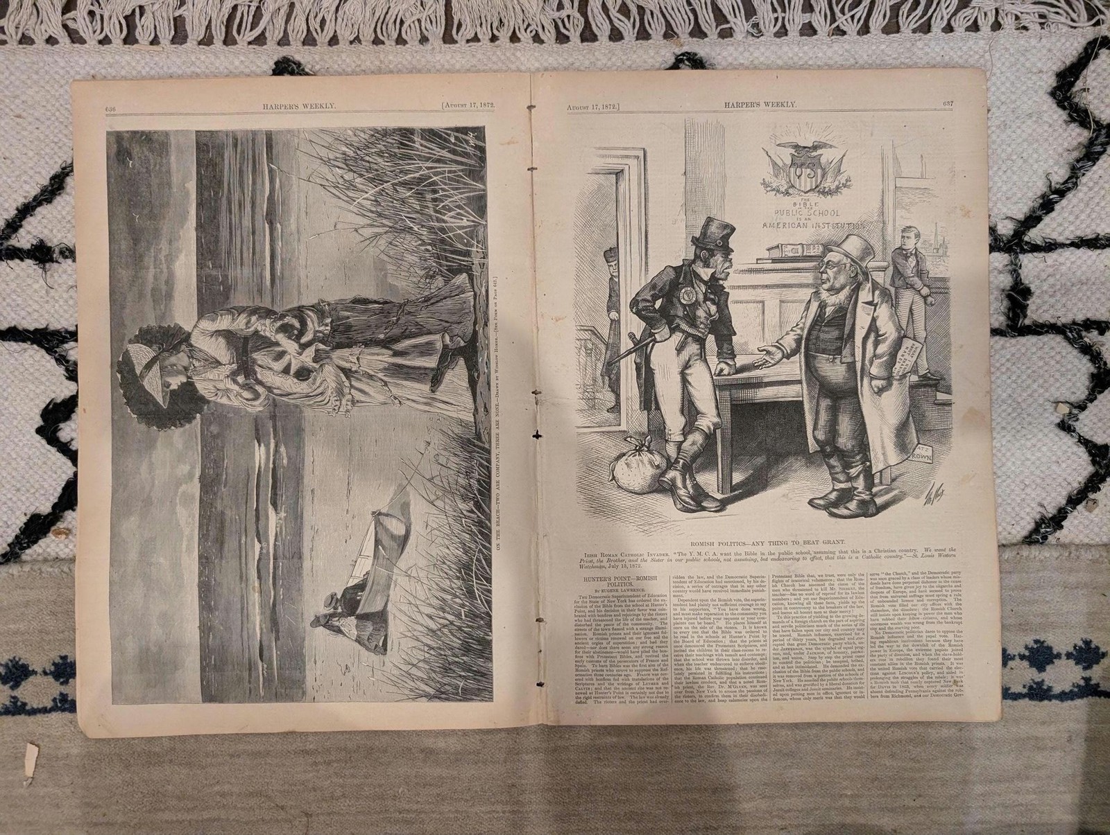 1872 Winslow Homer Beach Harpers Weekly Aug 17 Thomas Nast