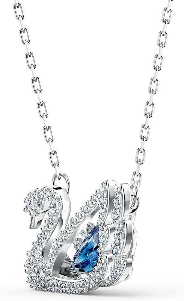 Swarovski Dazzling Swan Necklace 125th Ann. Clear Blue Crystal RHS NEW 5530625