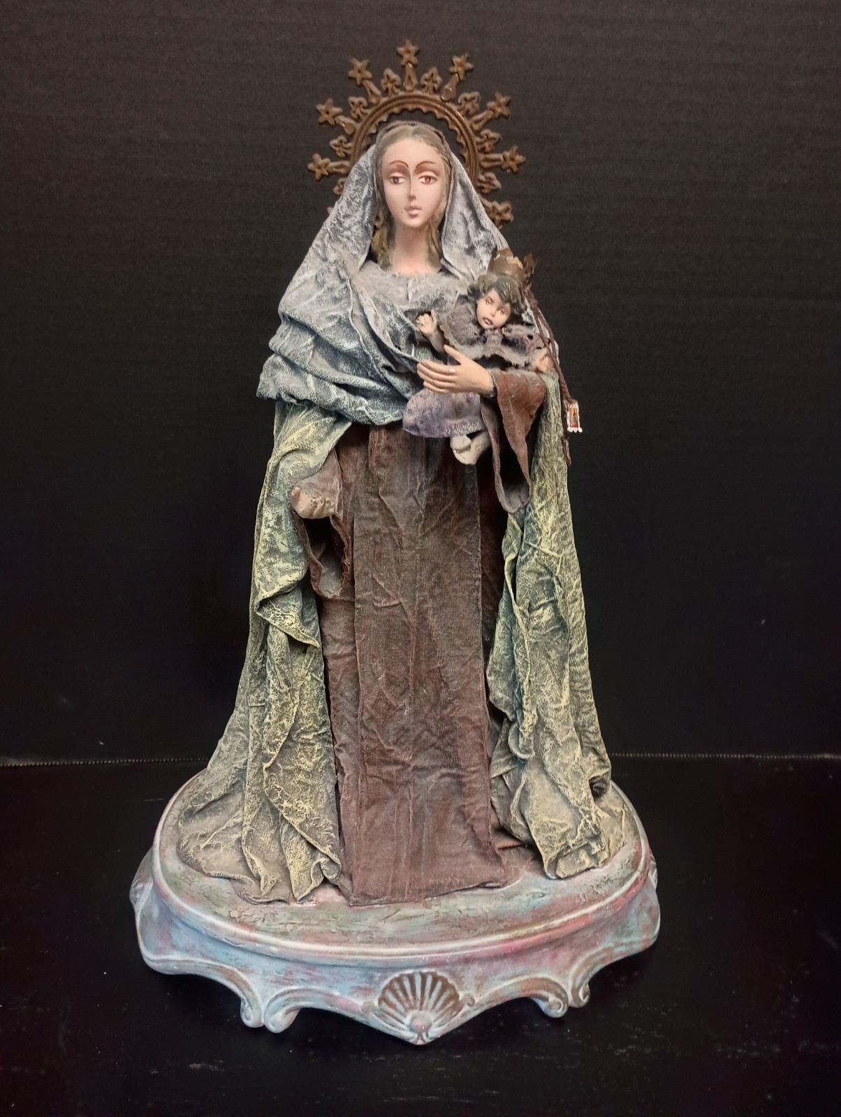 Vintage Soft Sculpture Madonna & Child 14\