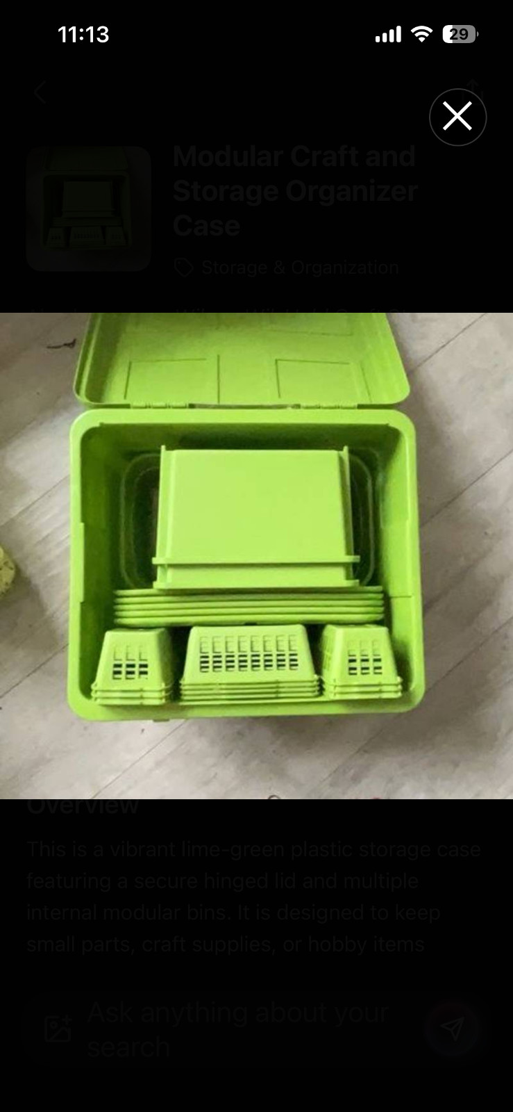 VTG Wilson Wil-Hold Sewing Box Craft Storage Organizer Green Plastic READ VTG Wilson Wil-Hold Sewing Box Craft Storage Organizer Green Plastic READ