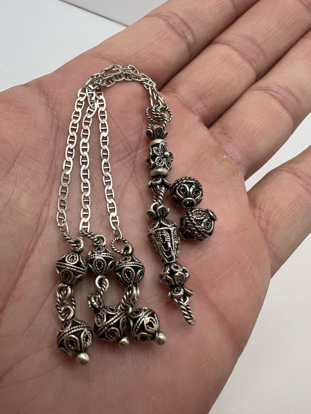 Vantage Antique Tassel silver 925 Rosary Bakelite mesbah شرابة فضة  أنتيك ٩٢٥