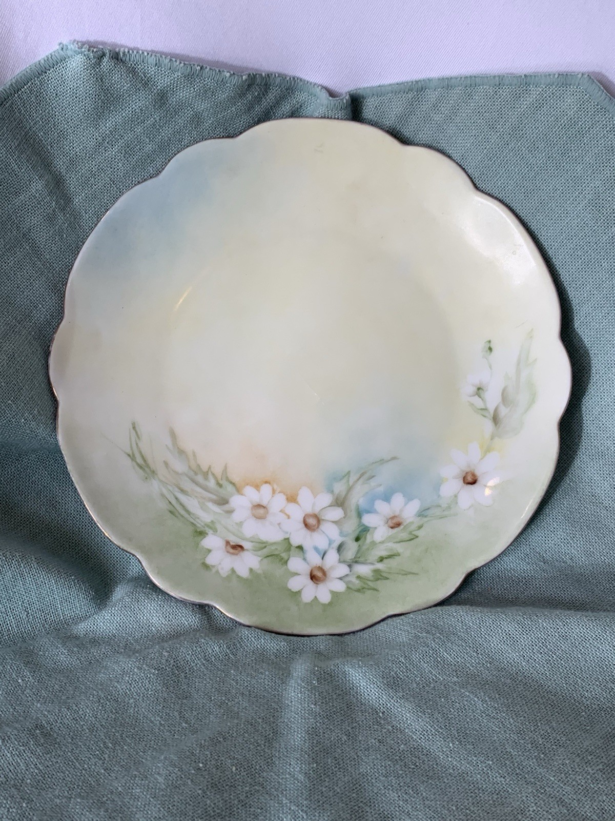 Vintage Hand Painted Daisy Plate. PT Bavaria Vintage Hand Painted Daisy Plate. PT Bavaria
