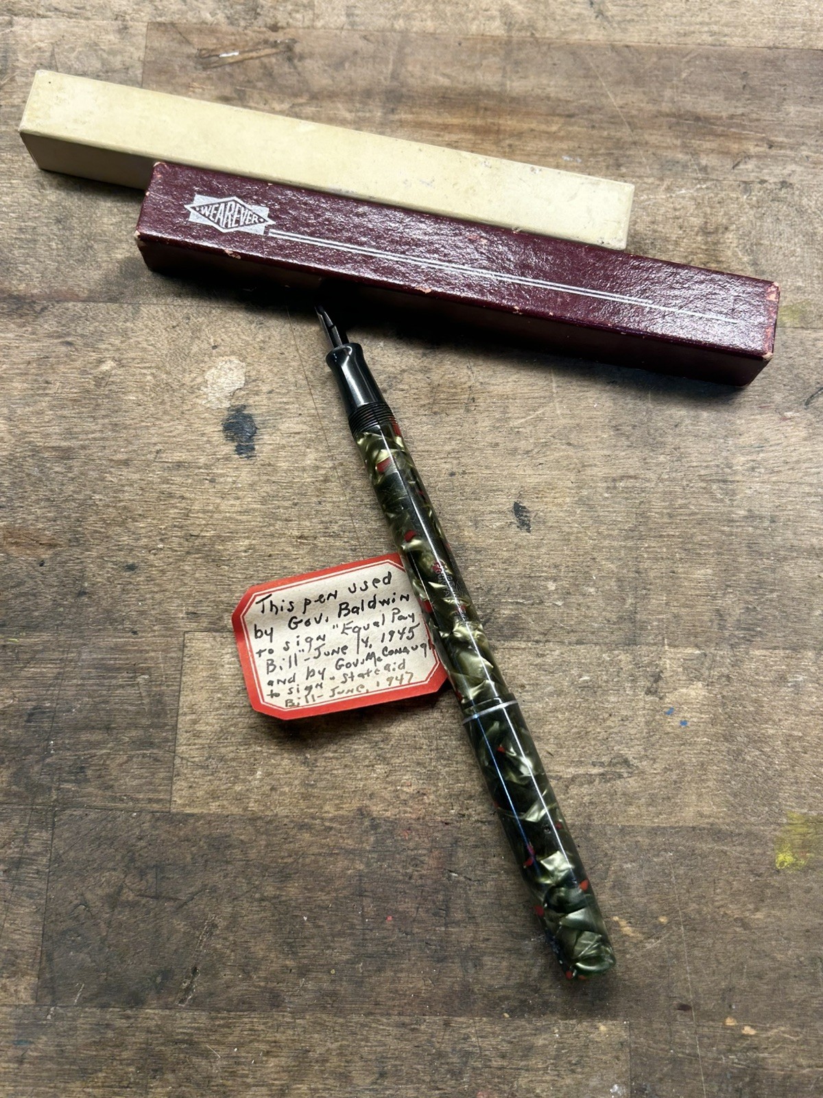 WATERMAN #3 IDEAL Fountain Pen  used by Gov. Baldwin to sign equal pay bill