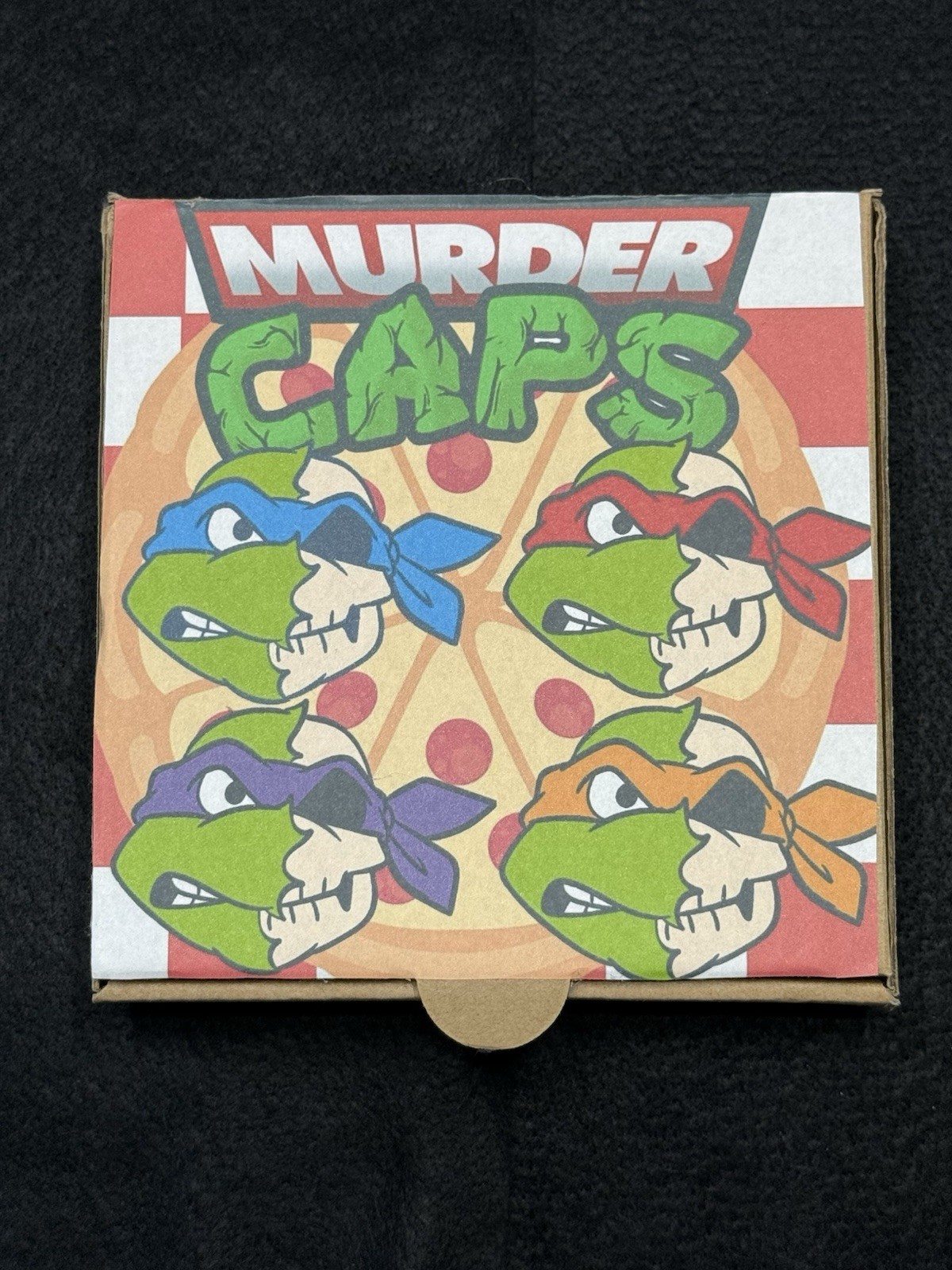 Murder Caps Zombie TMNT Teenage Mutant Ninja Turtles Hat Pin Set + Stickers