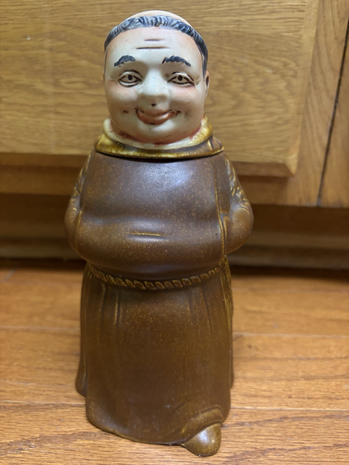 Original King Stoneware Monk Stein Western Germany Hand Painted 8.5