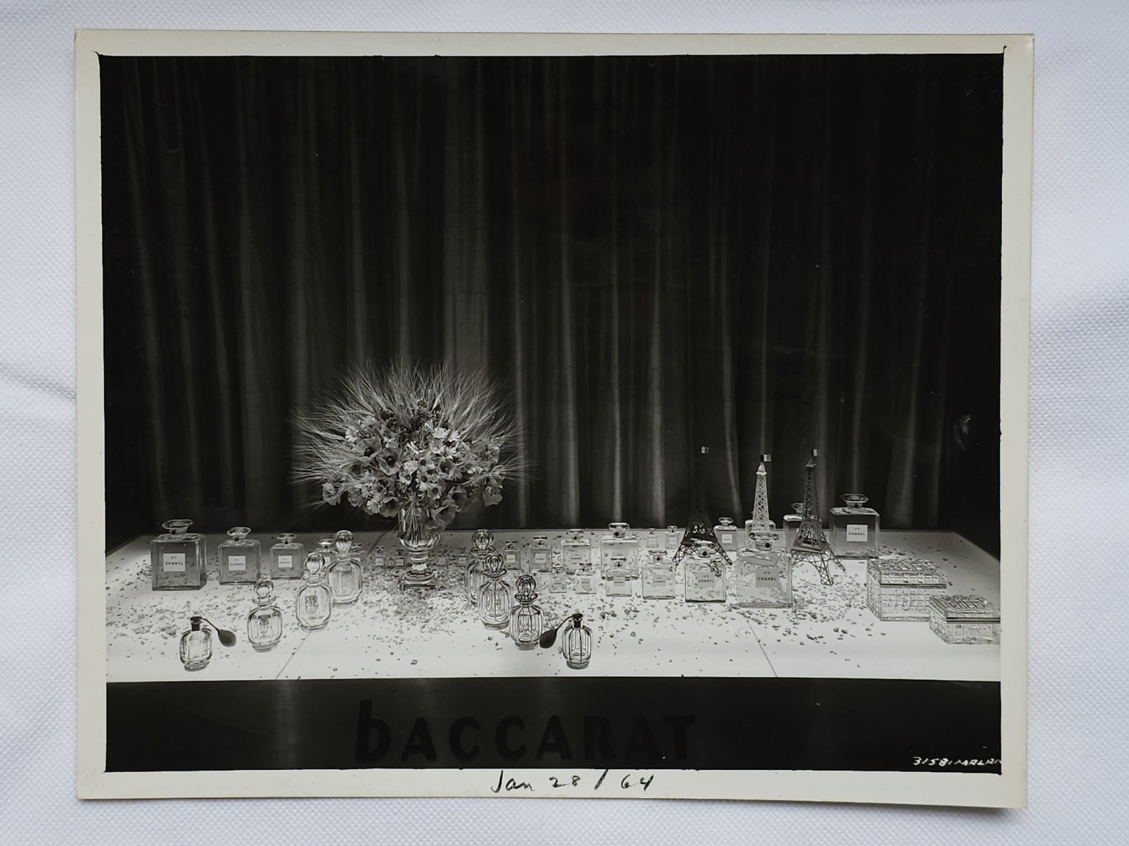 1964 Baccarat Crystal Advertising Photo Mid Century Modern Store Display RARE #5