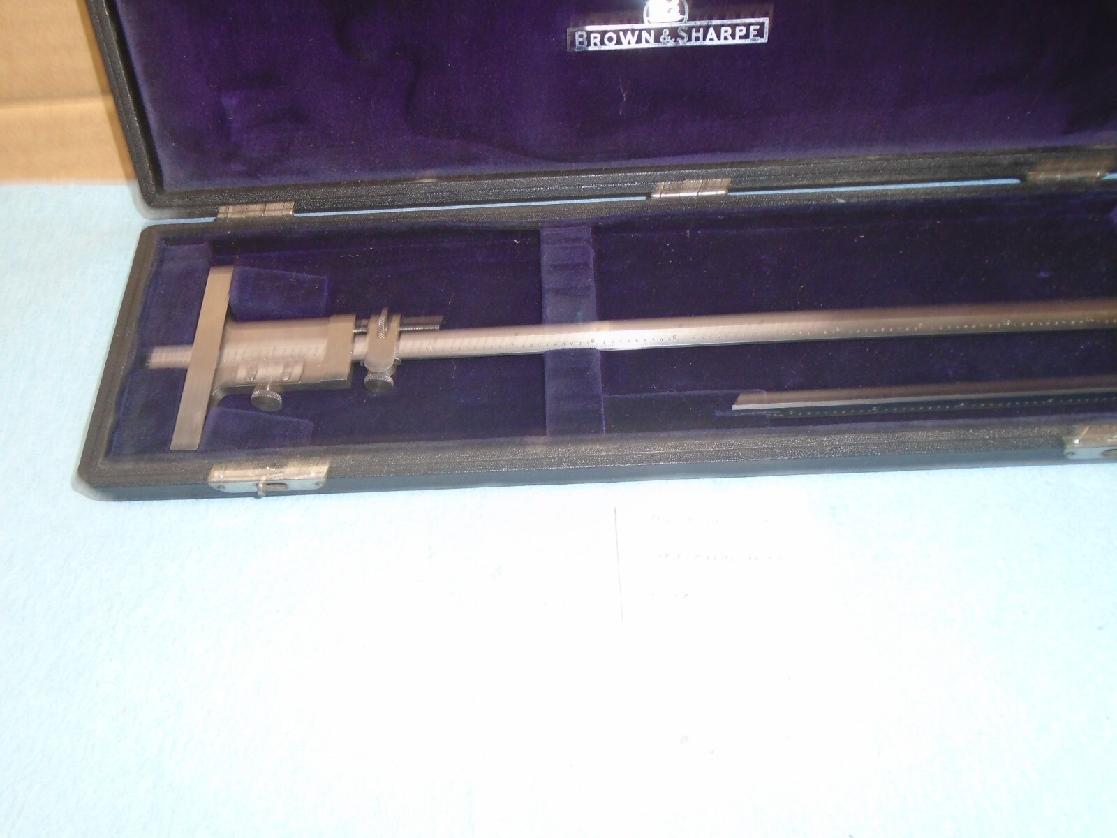 Brown & Sharpe No. 600  vintage Vernier Depth Gauge Gage w/ 2 Rules 6
