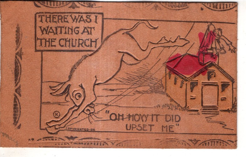 ANTIQUE LEATHER Postcard    
