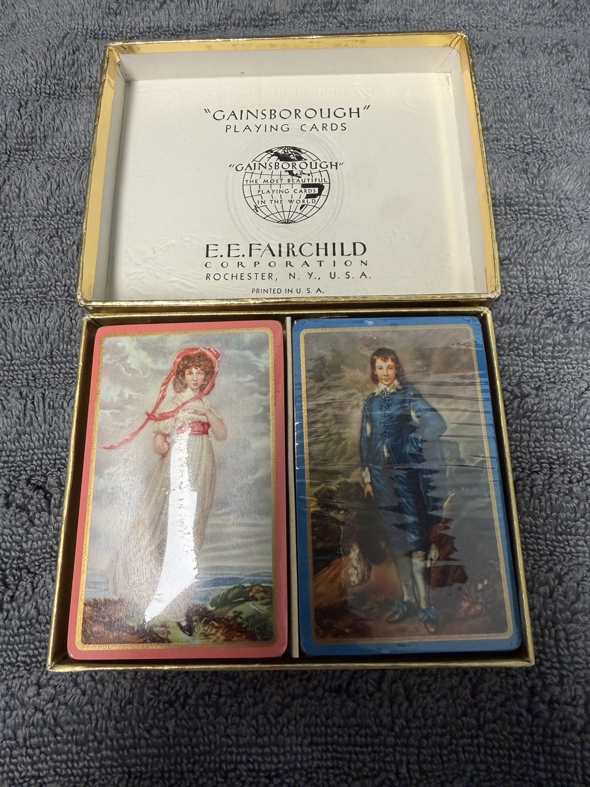 VTG Gainsborough Double Deck Playing Cards by E.E. Fairchild New Sealed