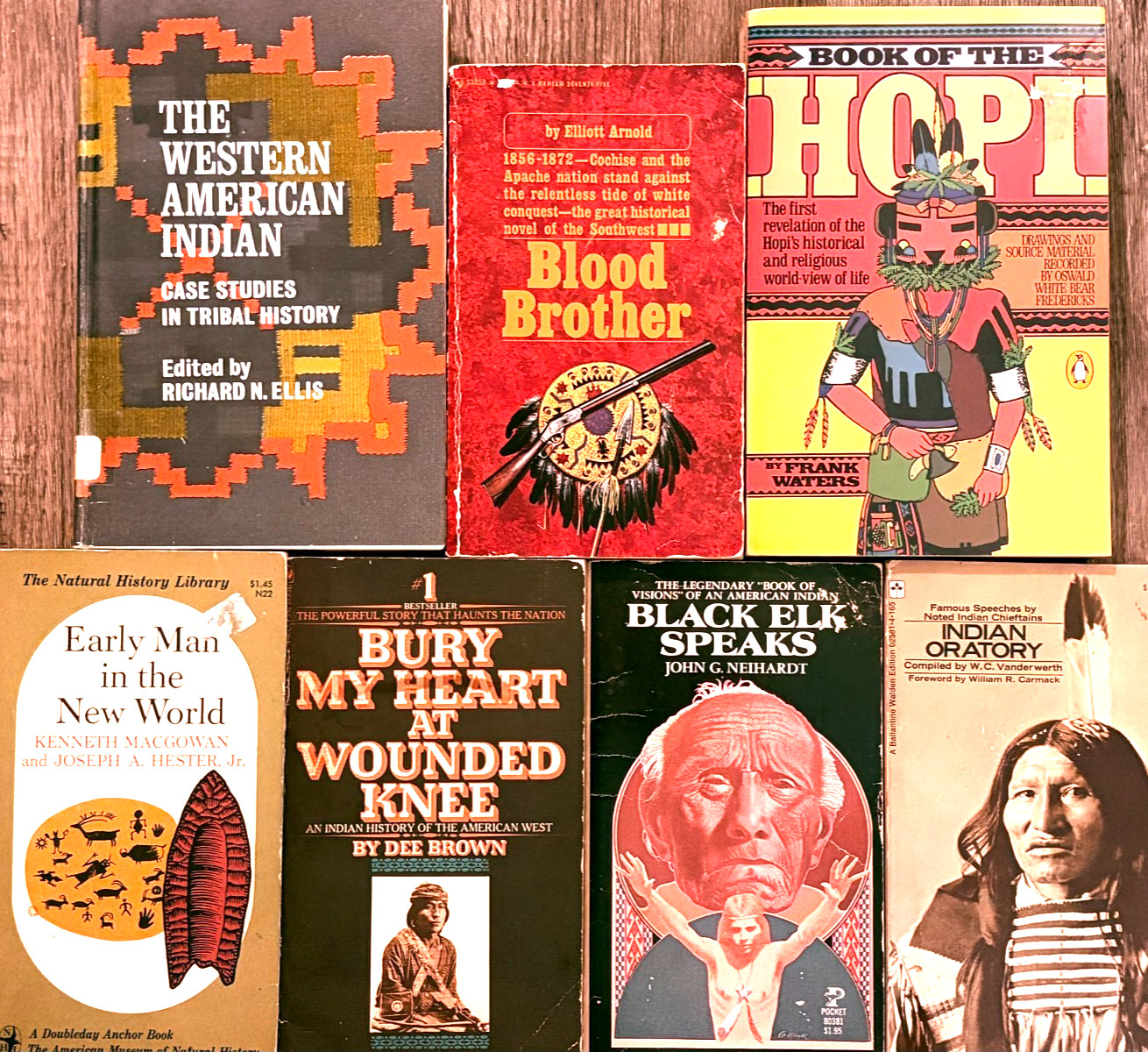 7 NATIVE AMERICAN SUPER  CLASSIC BOOKS-GOOD COND.-SEE TITLES-GOOD VALUE-L OT #F
