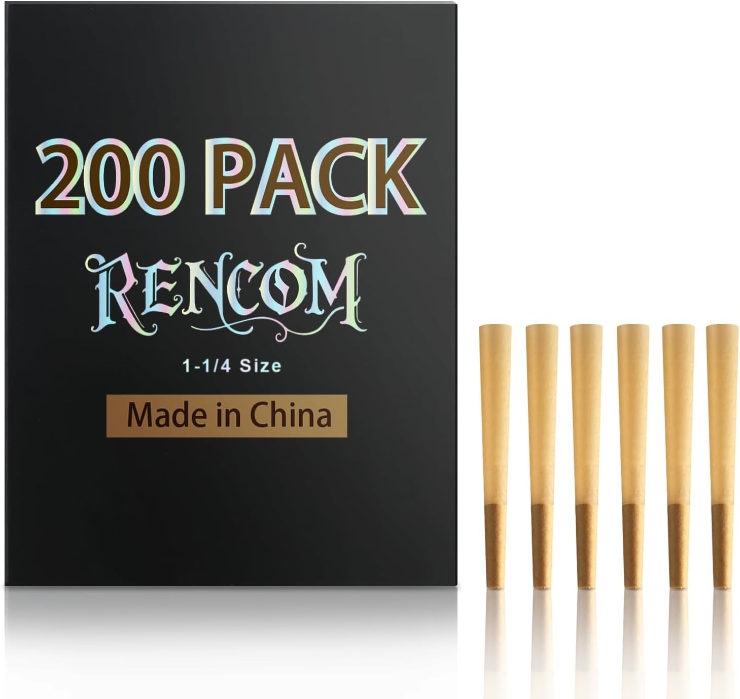 Convenient 1-1/4 Size Unbleached Pre-Rolled Cones - 200 Count for Effortless Use Convenient 1-1/4 Size Unbleached Pre-Rolled Cones - 200 Count for Effortless Use