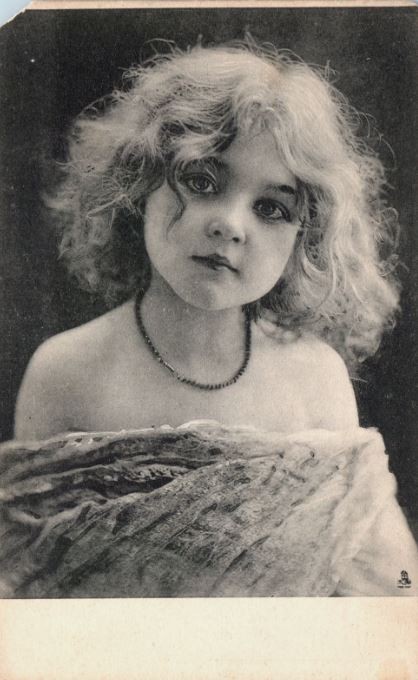 Vintage Edwardian Woman Glamour Portrait RPPC Style Postcard