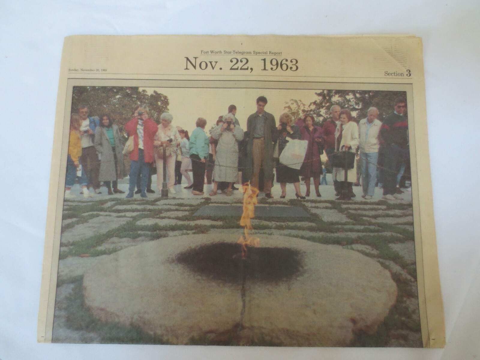 Fort Worth Star Telegram Special Nov 22, 1963 night before Kennedy Death 1988