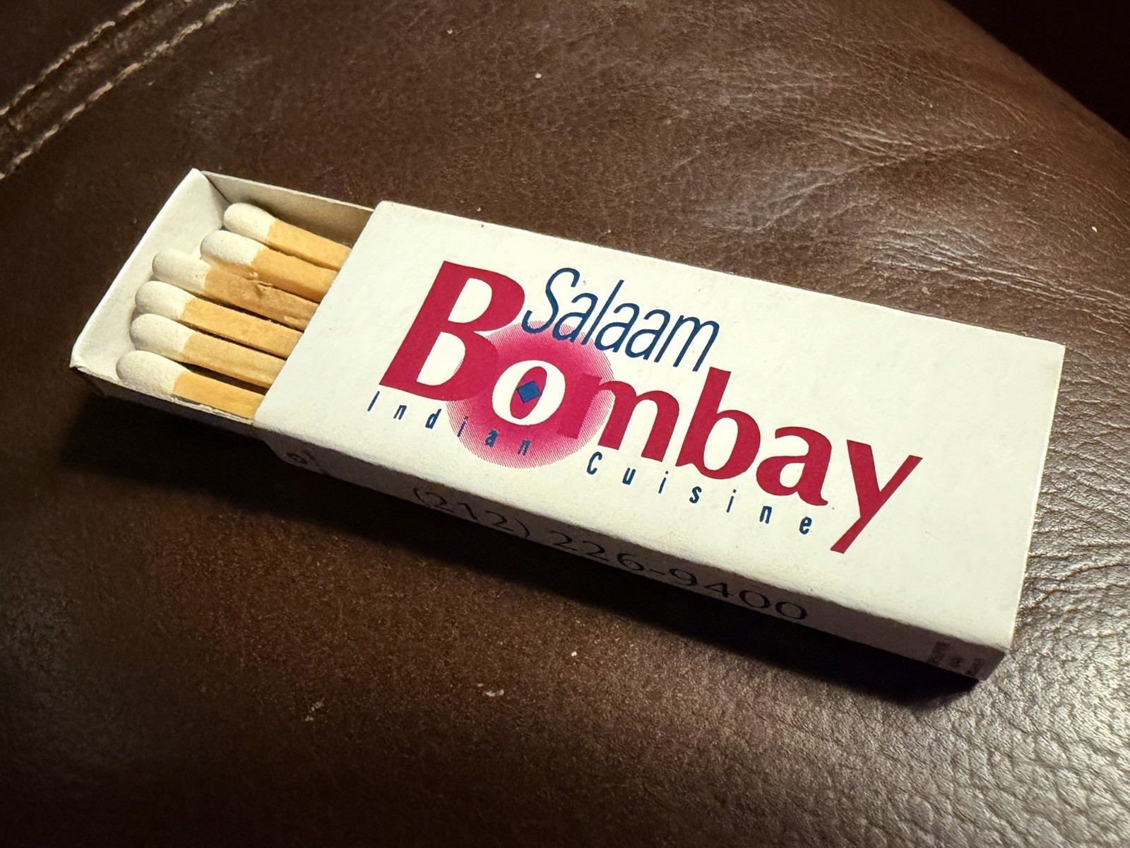 Salaam Bombay Indian Cuisine, New York City, Full Unstruck Slim Matchbook Salaam Bombay Indian Cuisine, New York City, Full Unstruck Slim Matchbook