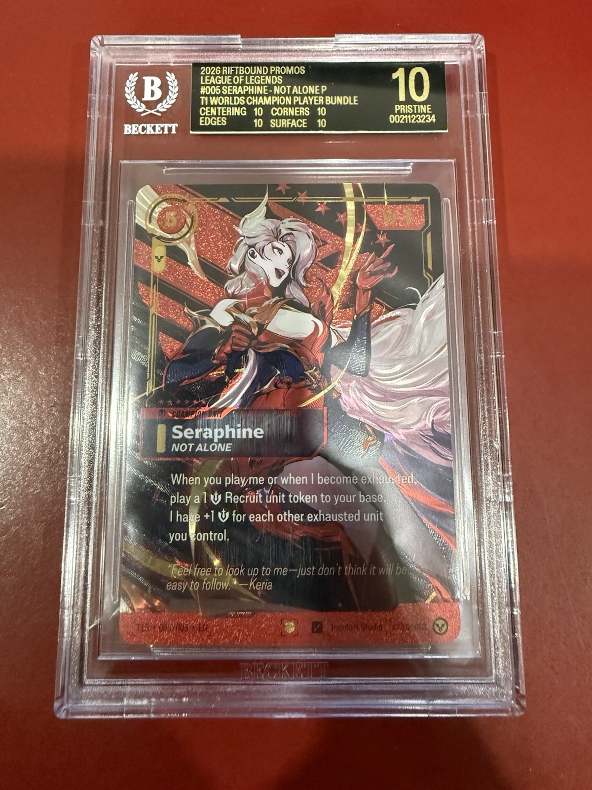 2026 Riftbound T1 League of Legends Seraphine Non Signature BGS 10 Black Label