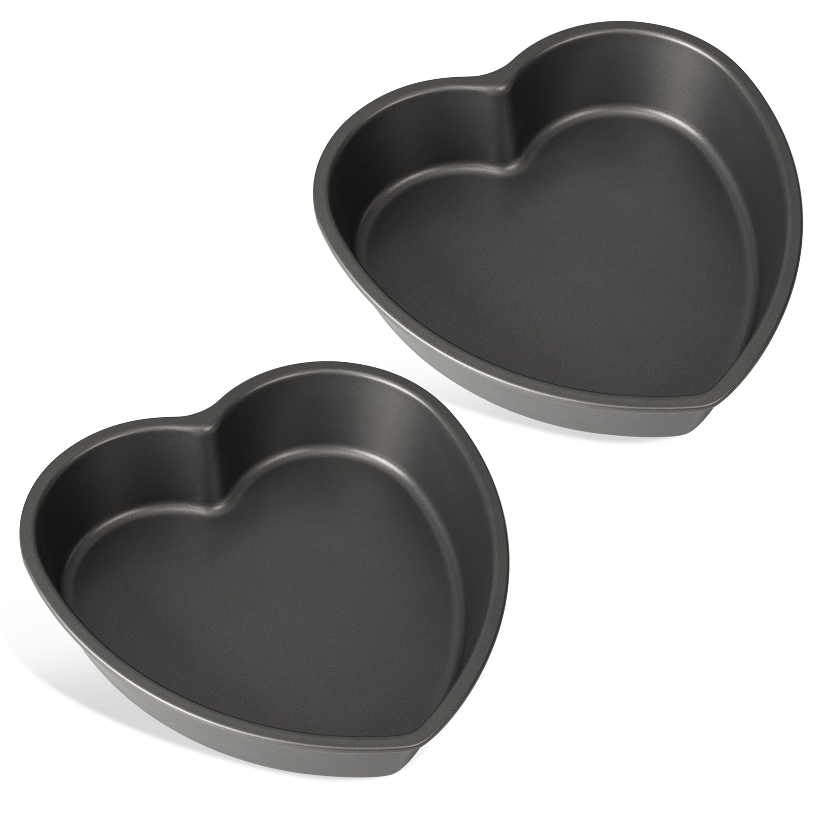 2 PCS 9 Inch Large Nonstick Heart Shaped Baking Cake Pan Set Tin Mold