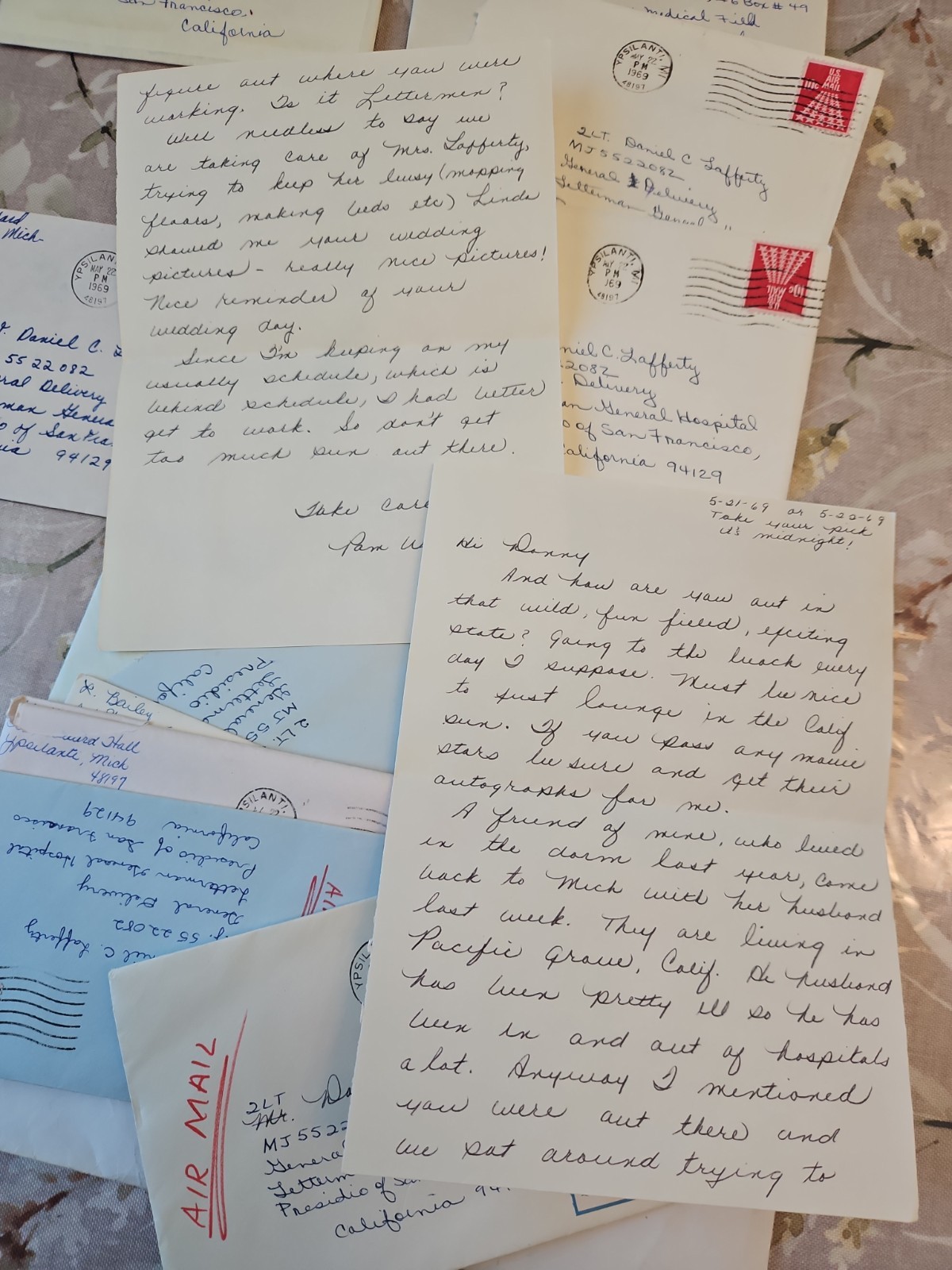Vintage Lot Military Handwritten Letters Cards Vietnam Era (c)