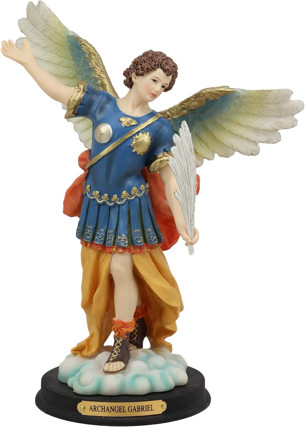 Ebros Catholic Church Colorful Archangel Saint Gabriel Statue 11.75\