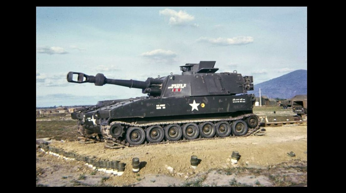 Vietnam War PHOTO 155th Tank Artillery, Tay Ninh 1966