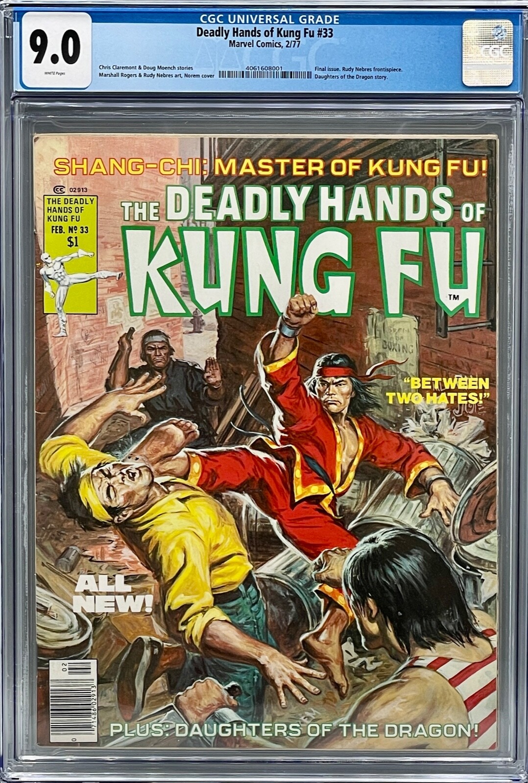 Deadly Hands of Kung Fu CGC 9.0 Magazine High Grade Colleen Wing Nude Issue