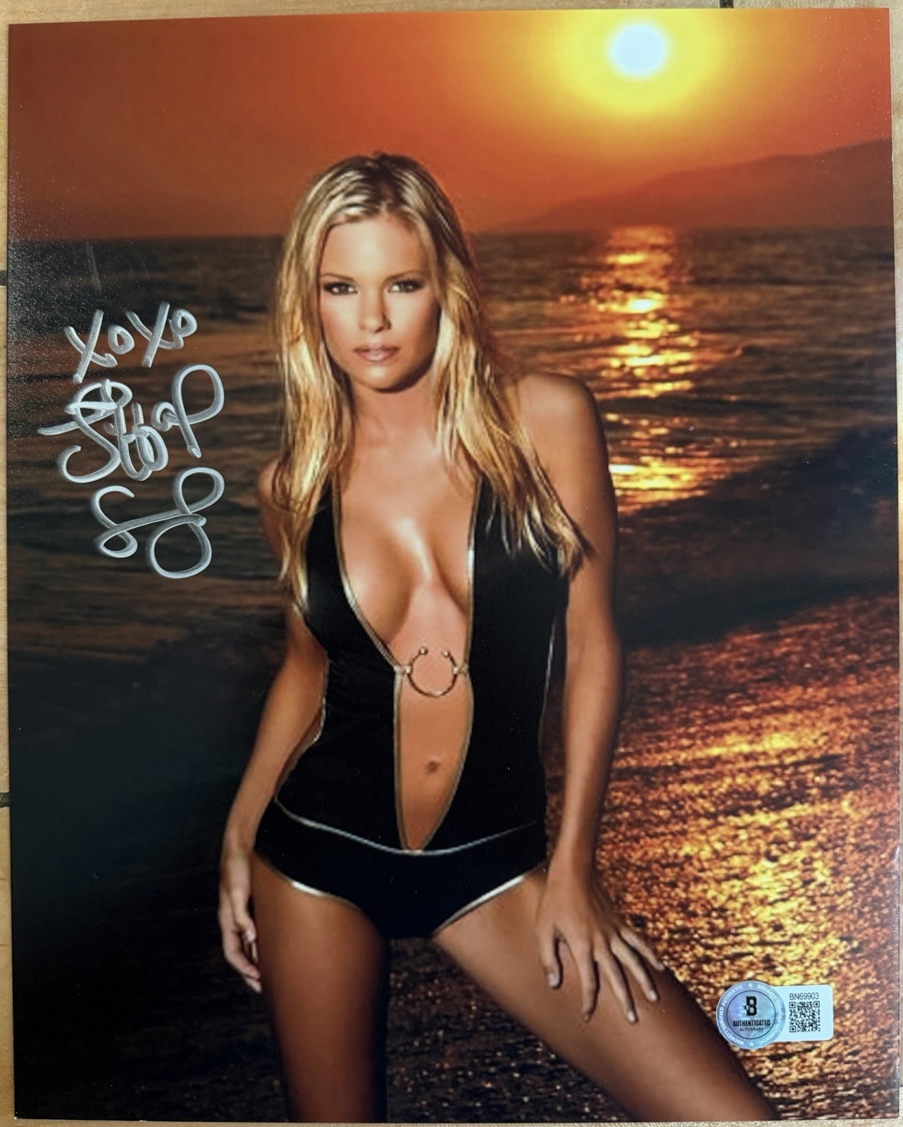 Tiffany Selby Playboy Model Hand Signed 8X10 Photo With Beckett COA