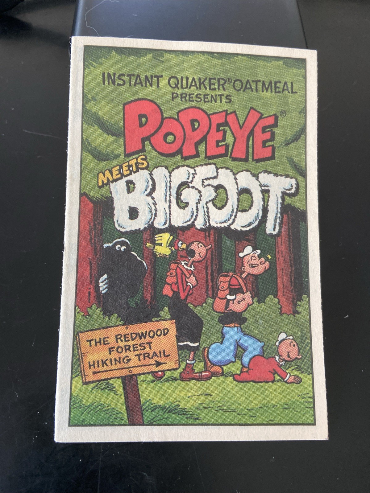 “Popeye Meets Bigfoot” Quaker Oatmeal Mini Comic, 1989, New; XF