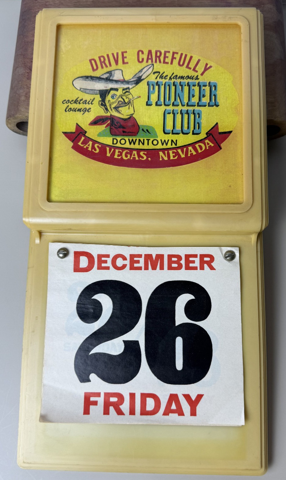 Rare & Vintage Old School Las Vegas Pioneer Club Casino Advertisment Calendar Rare & Vintage Old School Las Vegas Pioneer Club Casino Advertisment Calendar