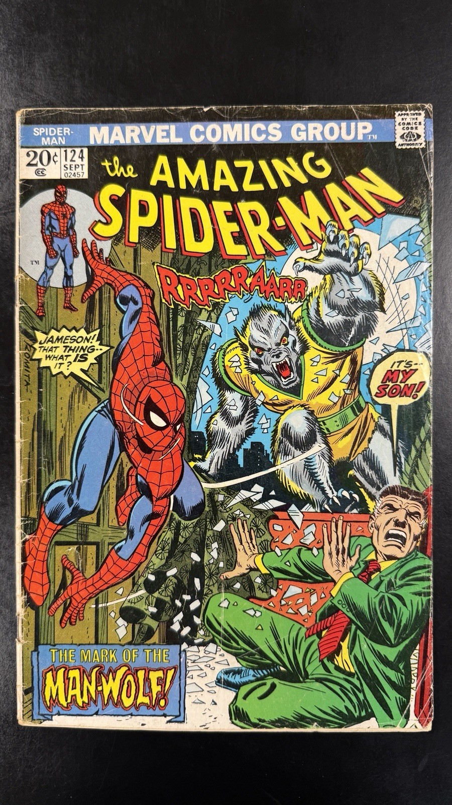 Amazing Spider-Man #124 1973 1st Man-Wolf Appearance Marvel Comics Key Issue Amazing Spider-Man #124 1973 1st Man-Wolf Appearance Marvel Comics Key Issue