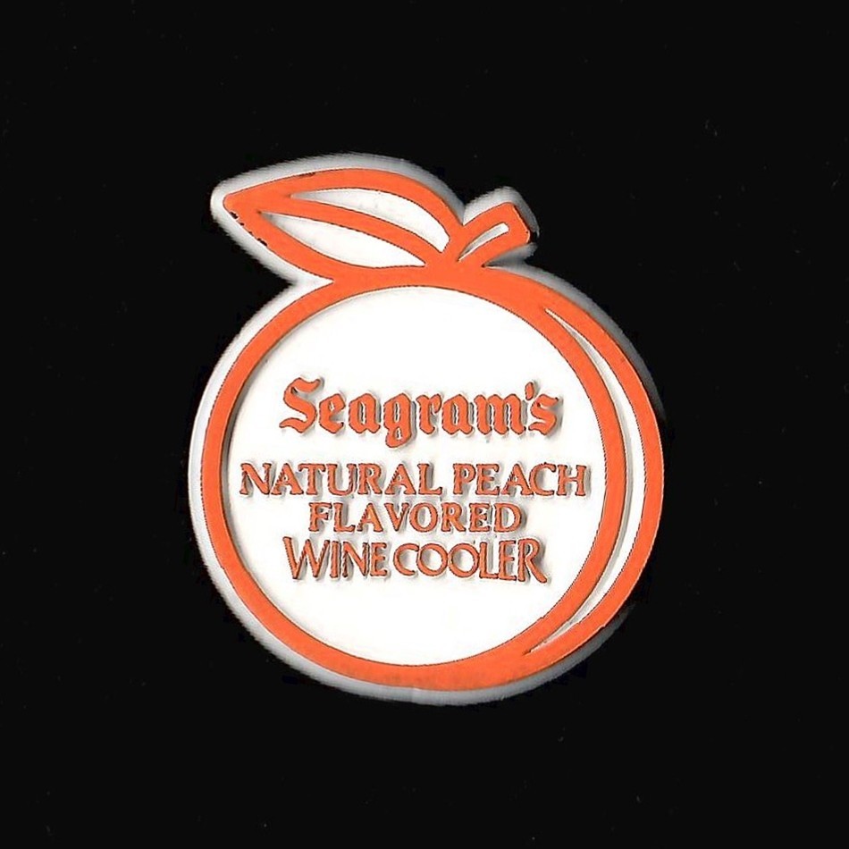 Seagramm\'s Peach Wine Cooler Vtg Rubber Flexible Fridge Magnet 90\'s Advertise Seagramm\'s Peach Wine Cooler Vtg Rubber Flexible Fridge Magnet 90\'s Advertise