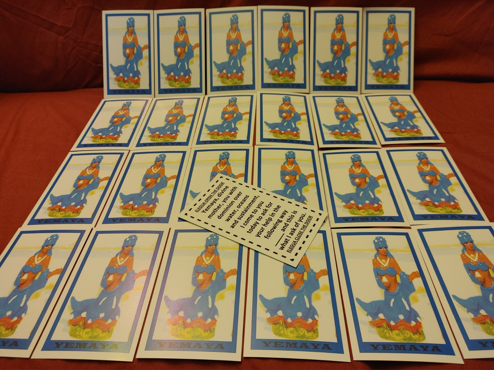YEMAYA Orisha prayer - lot of 25 prayer cards