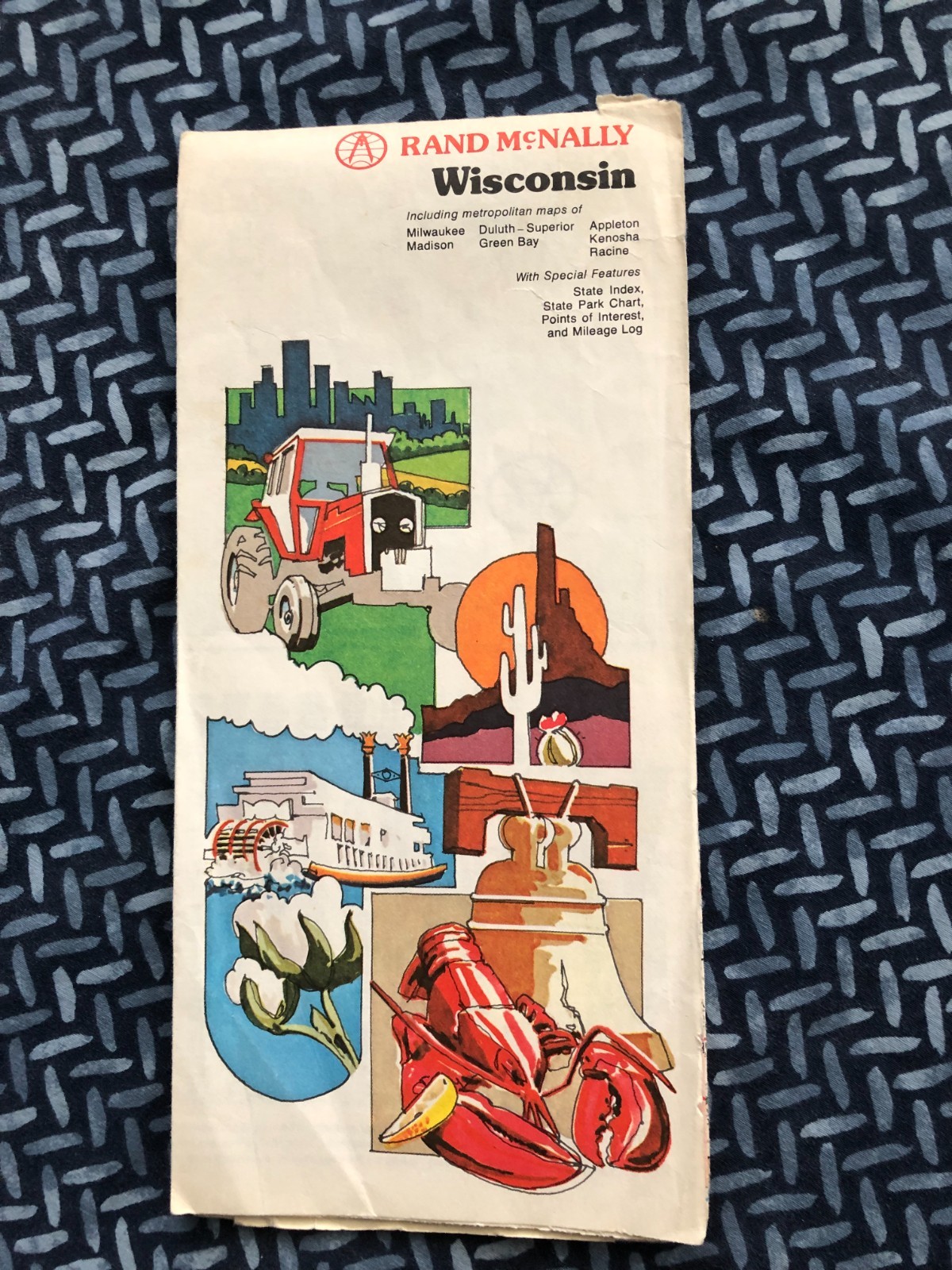 Rand McNally Wisconsin Map 70\'s