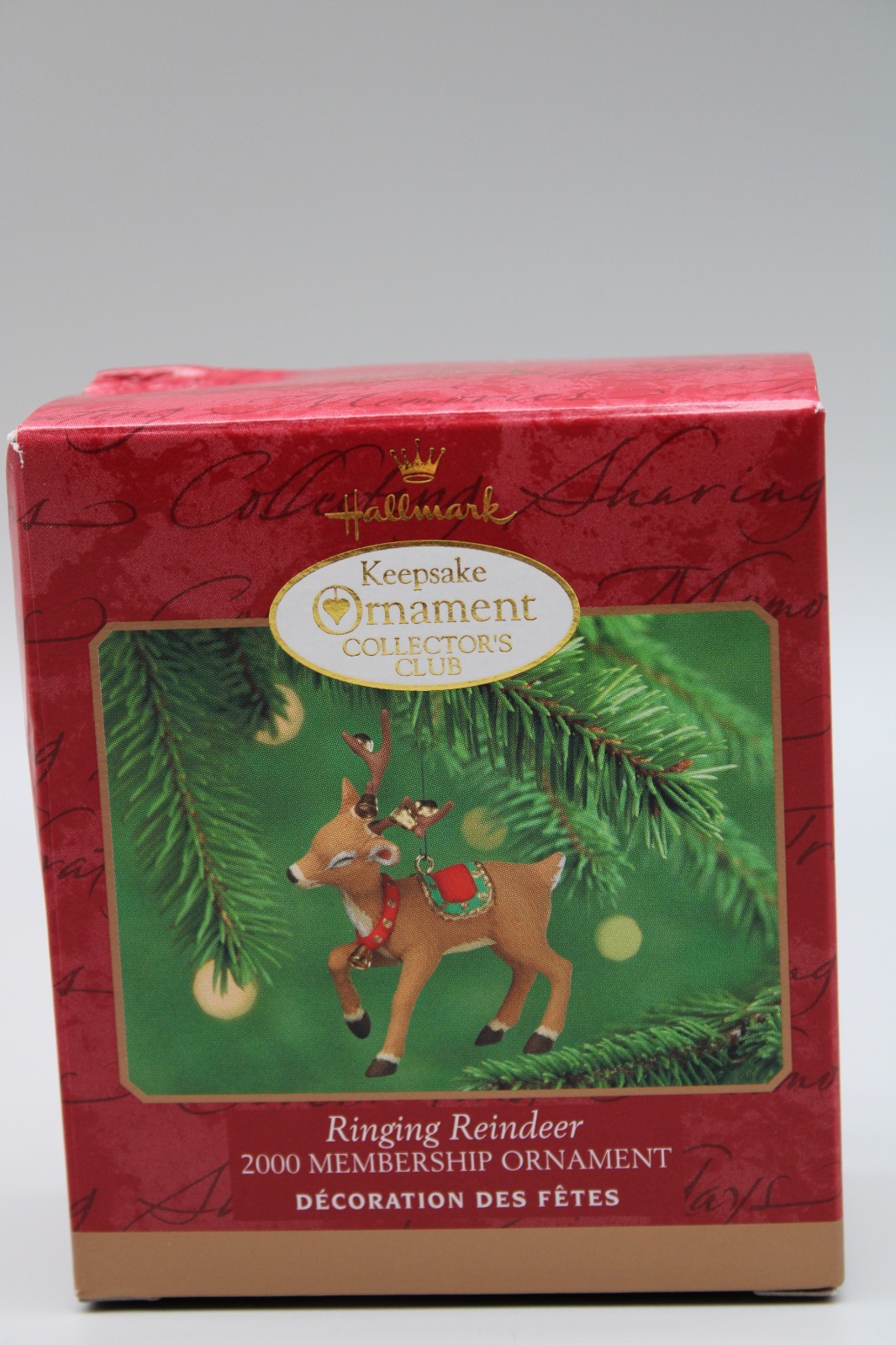 Hallmark 2000 Keepsake Ornament Collector’s Club Ringing Reindeer