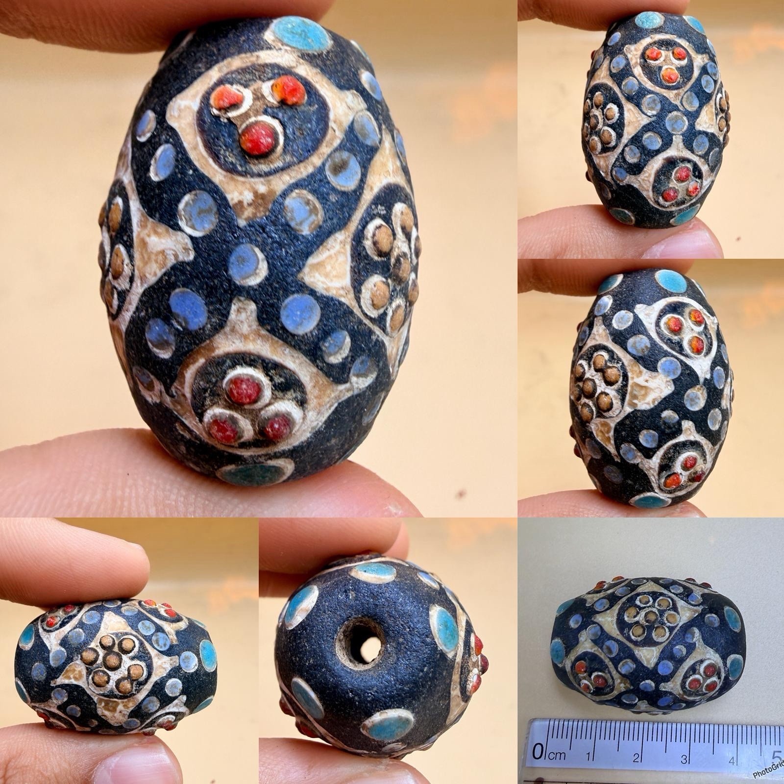 Very Old Lovely  Rare Roman Mosaic Glass Lovely Rare Bead