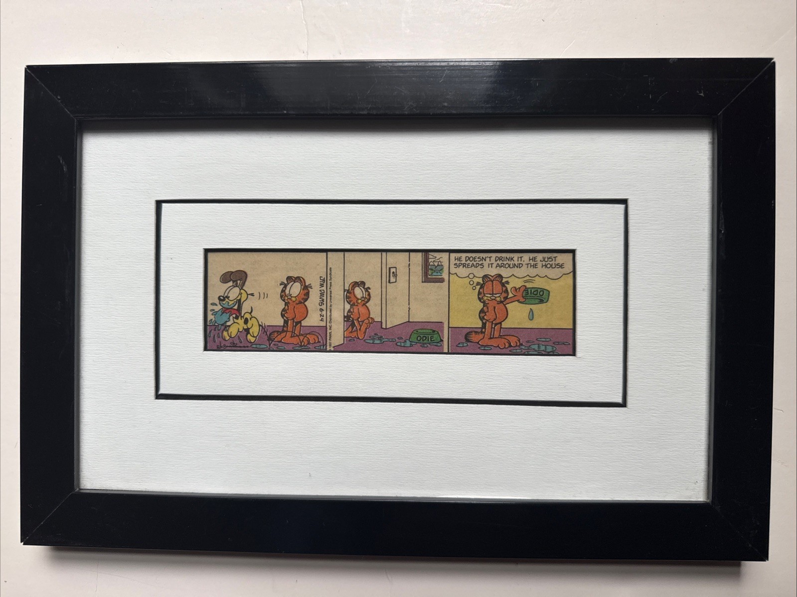 Comic Strip -Original Newspaper Clipping -Custom Framed W/ Matte  Ready 2 Hang