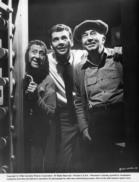 Jack Gilford Jim Hutton Walter Brennan look a scene from Columbia P- Old Photo