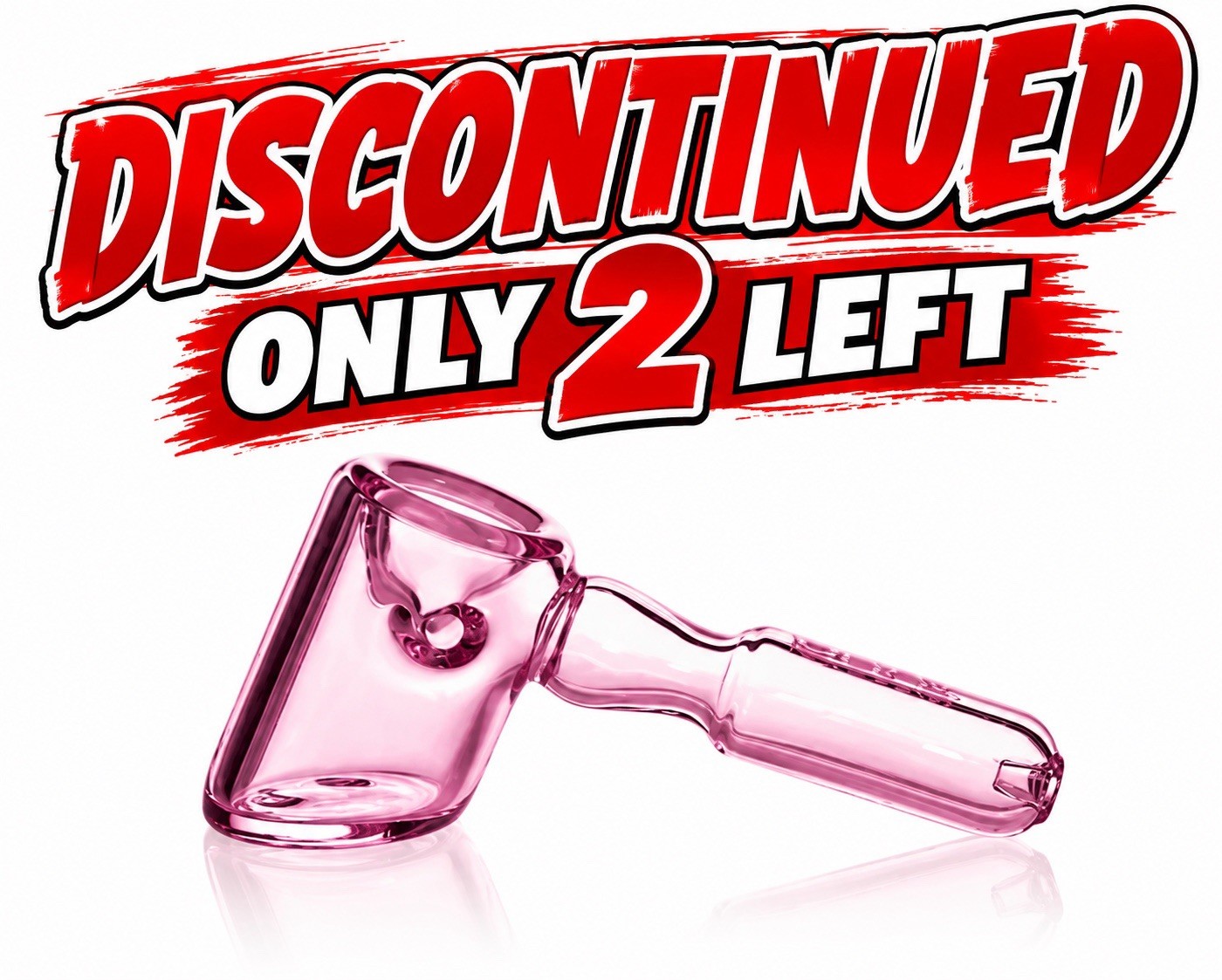 GRAV® Hammer Hand Pipe Pink Size 4.75”, Large Can Chamber, Flat Base Hand Pipe
