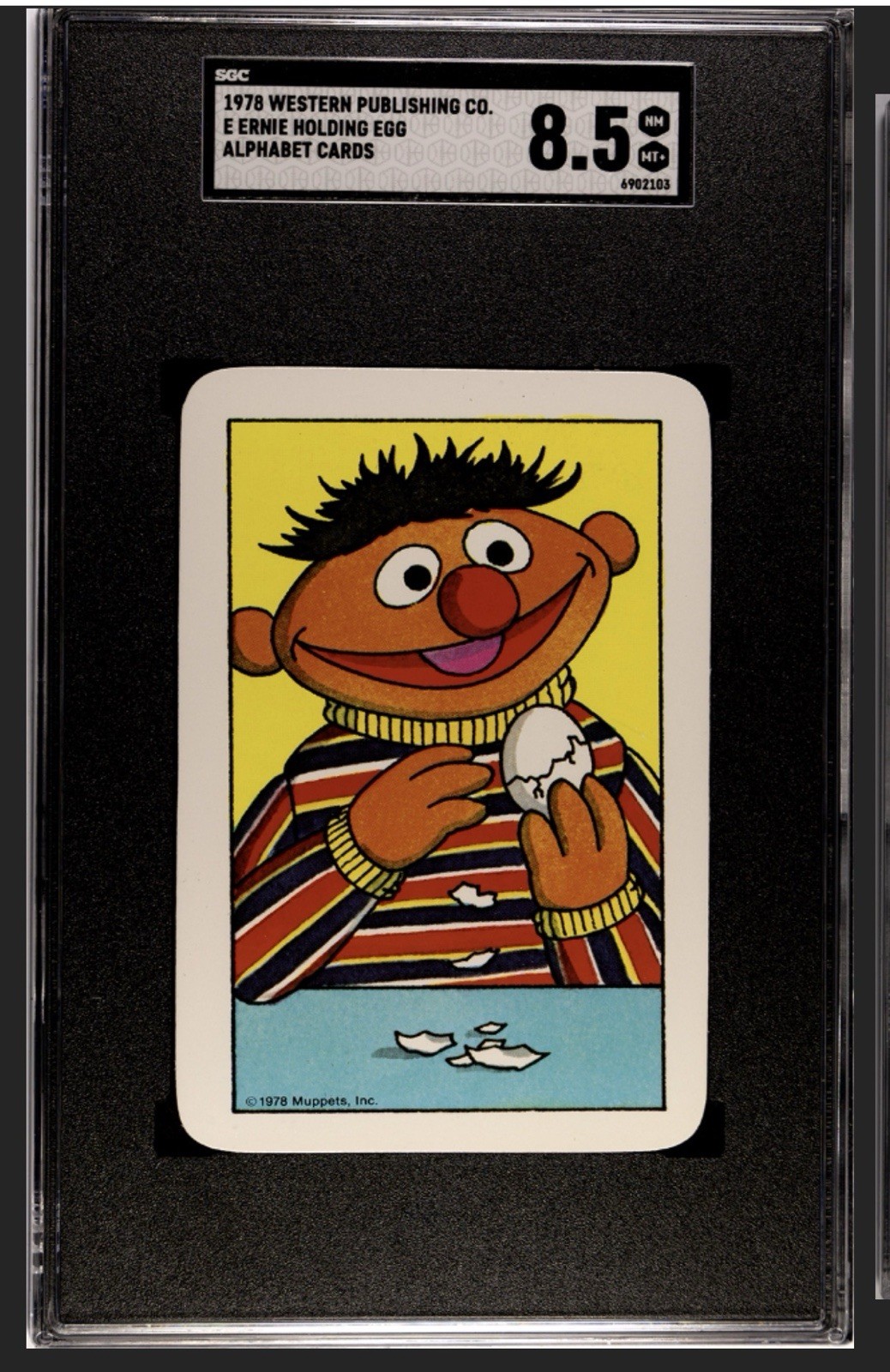 *Rare 1978 SESAME STREET Alphabet Bert Ernie Rookie Card SGC 8.5 Nm Mint
