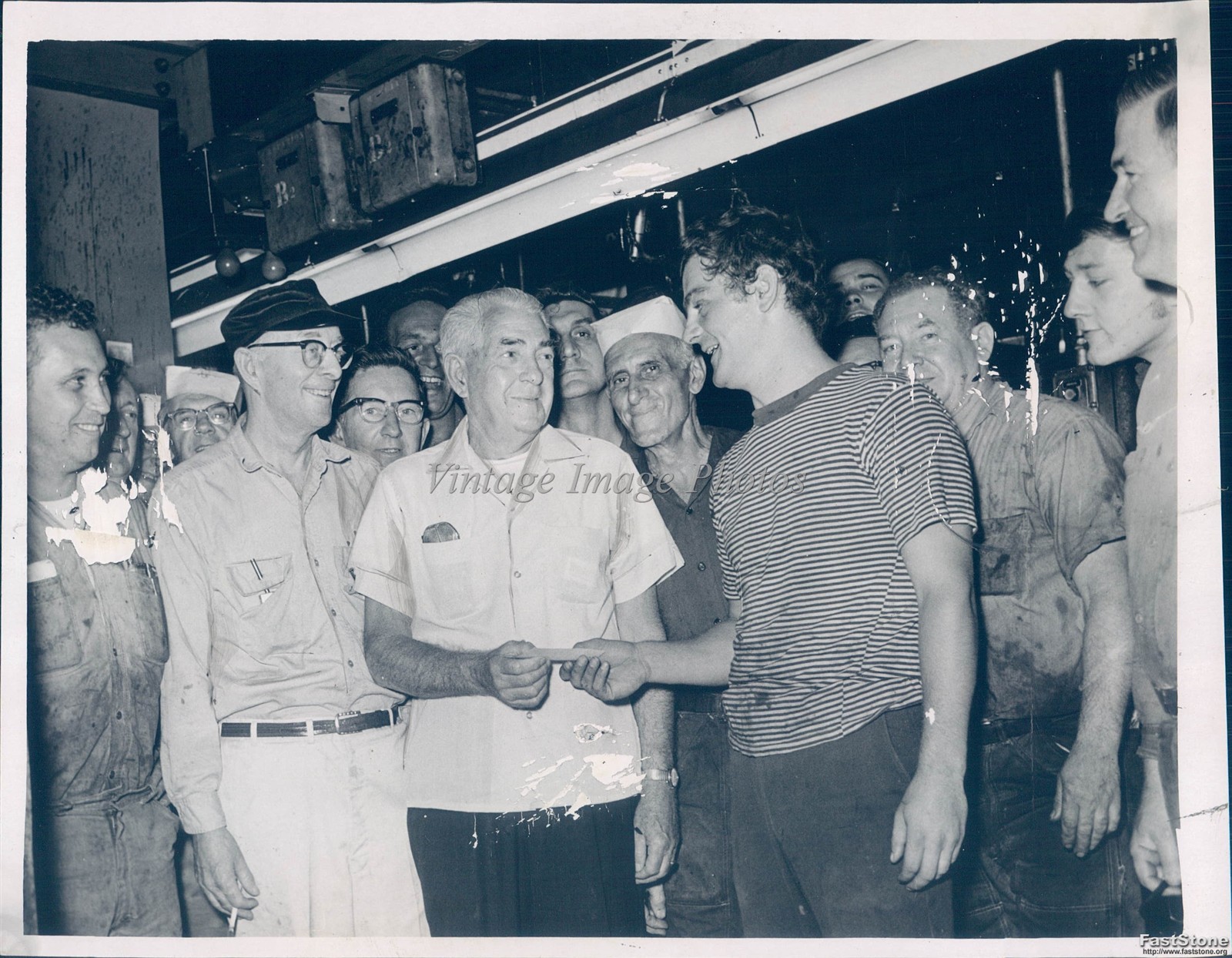 1971 Press Room Neil Farrell Thomas Bradley James Harrington Vintage Photo 7x9